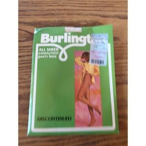 NOS New Vintage Burlington Sheer Pantyhose Sandalfoot Off White Medium